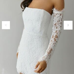 Park & Fifth Minford White Lace Mini Dress